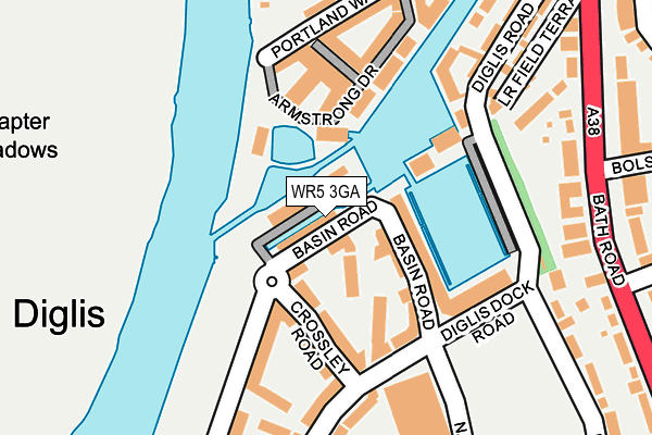WR5 3GA map - OS OpenMap – Local (Ordnance Survey)