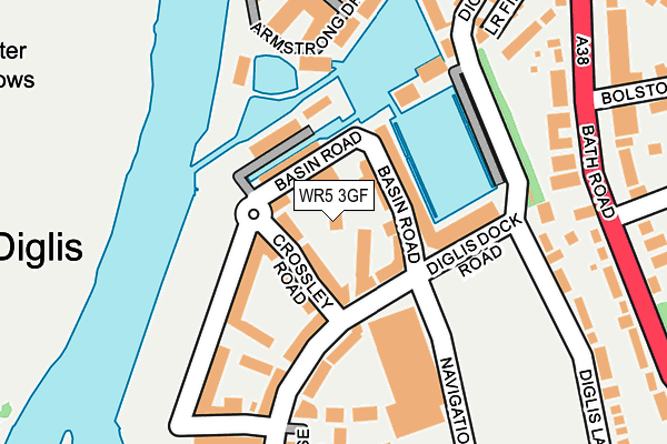 WR5 3GF map - OS OpenMap – Local (Ordnance Survey)