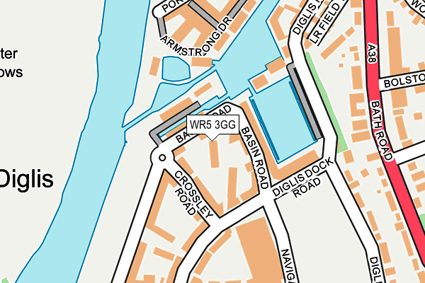 WR5 3GG map - OS OpenMap – Local (Ordnance Survey)