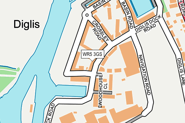 WR5 3GS map - OS OpenMap – Local (Ordnance Survey)