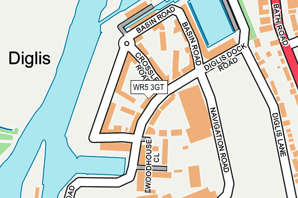 WR5 3GT map - OS OpenMap – Local (Ordnance Survey)