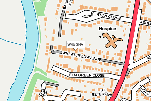 WR5 3HA map - OS OpenMap – Local (Ordnance Survey)