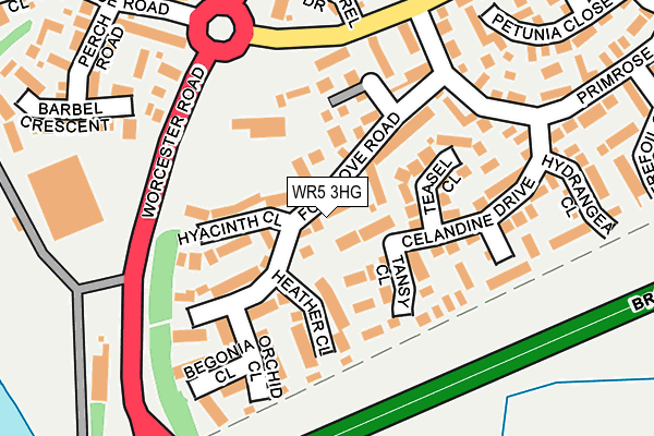 WR5 3HG map - OS OpenMap – Local (Ordnance Survey)