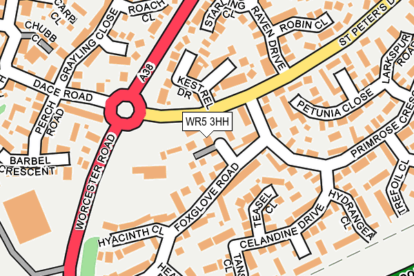 WR5 3HH map - OS OpenMap – Local (Ordnance Survey)