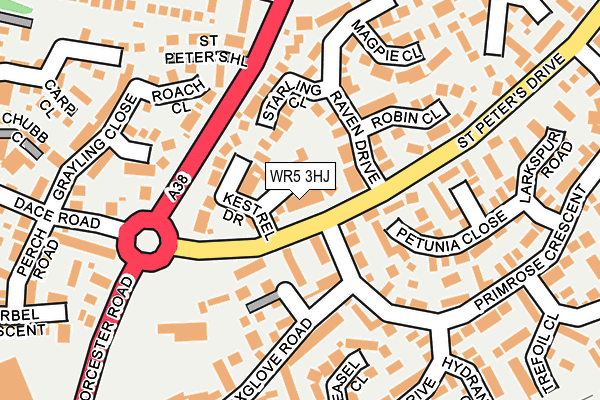 WR5 3HJ map - OS OpenMap – Local (Ordnance Survey)