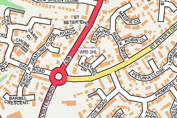 WR5 3HL map - OS OpenMap – Local (Ordnance Survey)