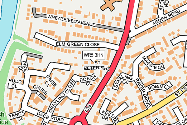 WR5 3HN map - OS OpenMap – Local (Ordnance Survey)