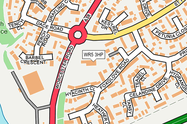 WR5 3HP map - OS OpenMap – Local (Ordnance Survey)