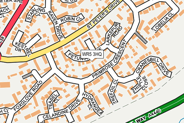 WR5 3HQ map - OS OpenMap – Local (Ordnance Survey)
