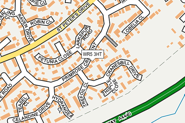 WR5 3HT map - OS OpenMap – Local (Ordnance Survey)