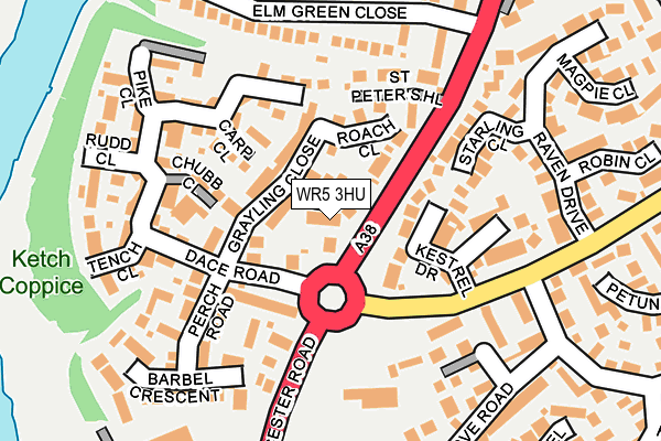 WR5 3HU map - OS OpenMap – Local (Ordnance Survey)