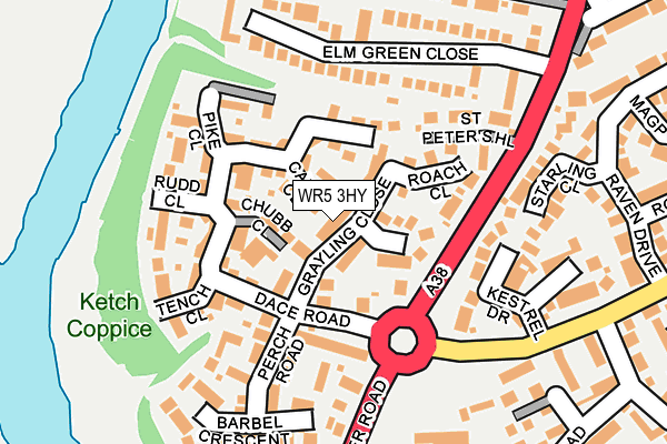 WR5 3HY map - OS OpenMap – Local (Ordnance Survey)