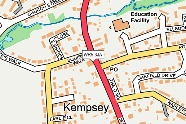 WR5 3JA map - OS OpenMap – Local (Ordnance Survey)