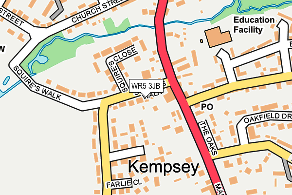 WR5 3JB map - OS OpenMap – Local (Ordnance Survey)