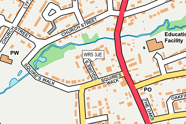WR5 3JE map - OS OpenMap – Local (Ordnance Survey)
