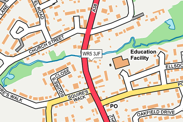 WR5 3JF map - OS OpenMap – Local (Ordnance Survey)