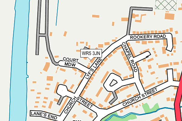 WR5 3JN map - OS OpenMap – Local (Ordnance Survey)
