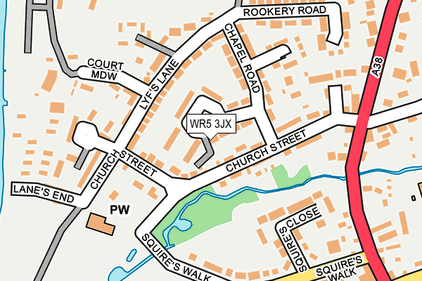 WR5 3JX map - OS OpenMap – Local (Ordnance Survey)