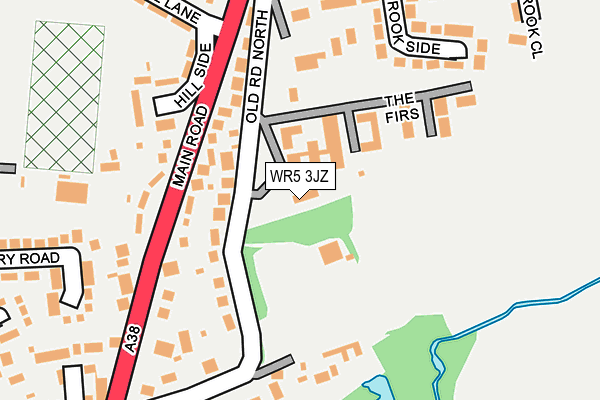 WR5 3JZ map - OS OpenMap – Local (Ordnance Survey)