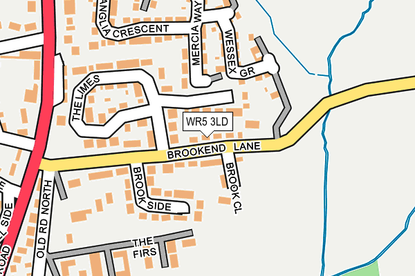 WR5 3LD map - OS OpenMap – Local (Ordnance Survey)