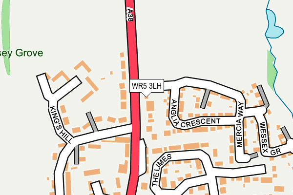 WR5 3LH map - OS OpenMap – Local (Ordnance Survey)