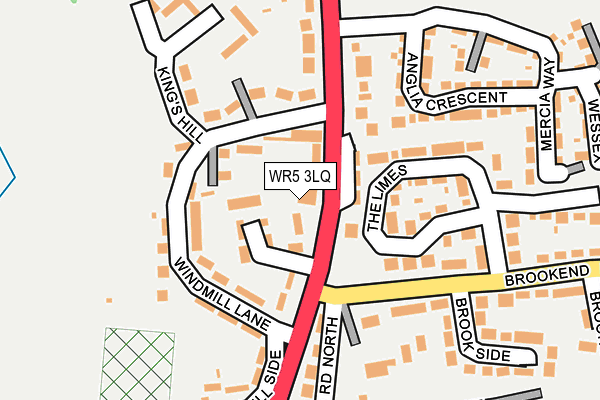 WR5 3LQ map - OS OpenMap – Local (Ordnance Survey)