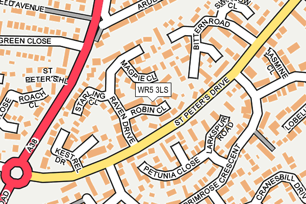 WR5 3LS map - OS OpenMap – Local (Ordnance Survey)