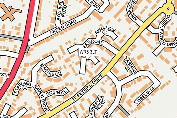 WR5 3LT map - OS OpenMap – Local (Ordnance Survey)