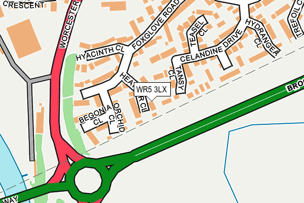 WR5 3LX map - OS OpenMap – Local (Ordnance Survey)