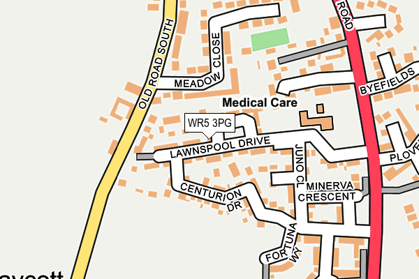 WR5 3PG map - OS OpenMap – Local (Ordnance Survey)