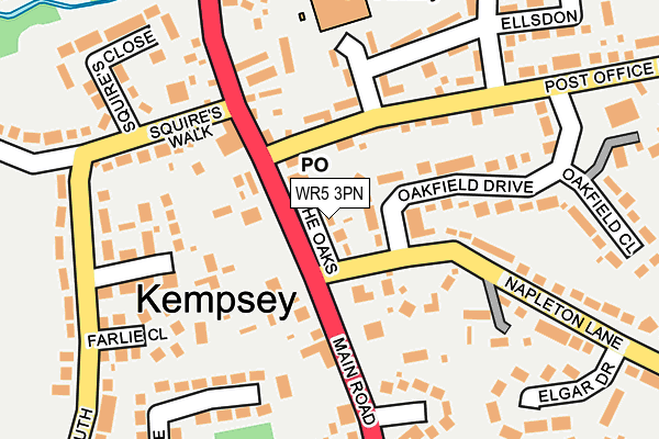 WR5 3PN map - OS OpenMap – Local (Ordnance Survey)