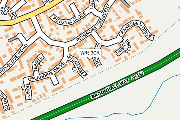 WR5 3QR map - OS OpenMap – Local (Ordnance Survey)