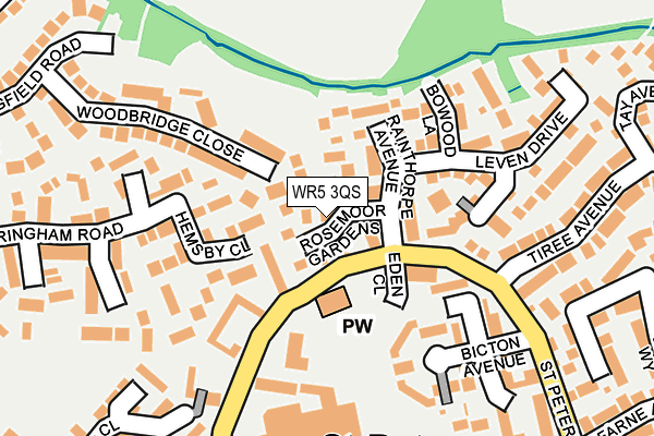 WR5 3QS map - OS OpenMap – Local (Ordnance Survey)