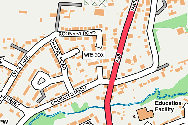 WR5 3QX map - OS OpenMap – Local (Ordnance Survey)