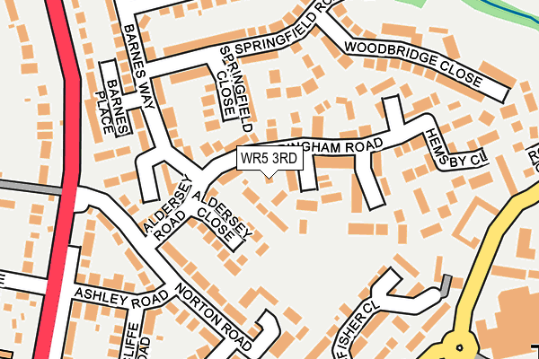 WR5 3RD map - OS OpenMap – Local (Ordnance Survey)