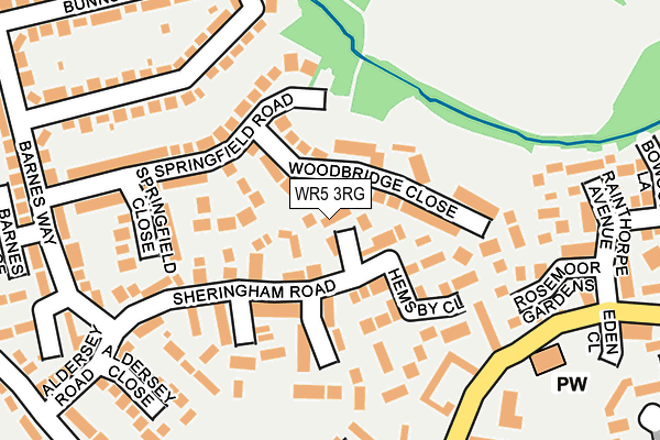 WR5 3RG map - OS OpenMap – Local (Ordnance Survey)