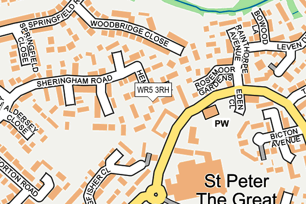 WR5 3RH map - OS OpenMap – Local (Ordnance Survey)