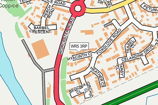 WR5 3RP map - OS OpenMap – Local (Ordnance Survey)