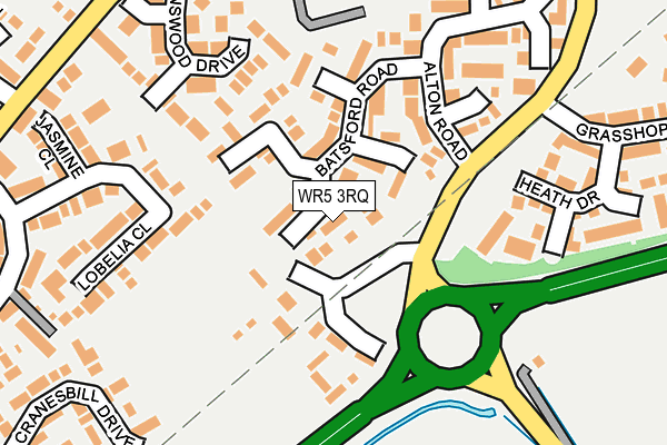 WR5 3RQ map - OS OpenMap – Local (Ordnance Survey)