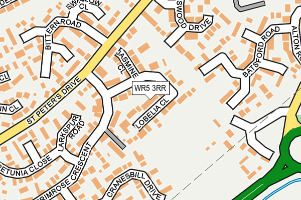 WR5 3RR map - OS OpenMap – Local (Ordnance Survey)