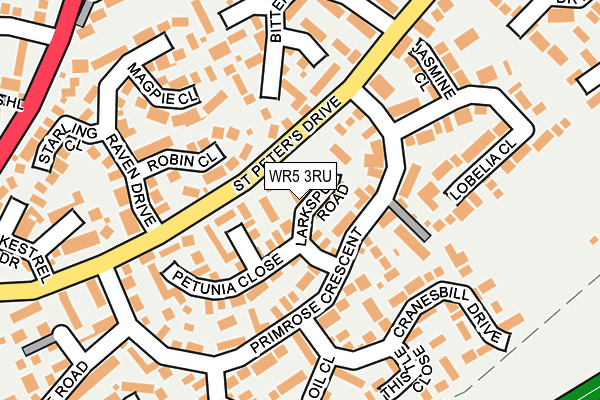 WR5 3RU map - OS OpenMap – Local (Ordnance Survey)