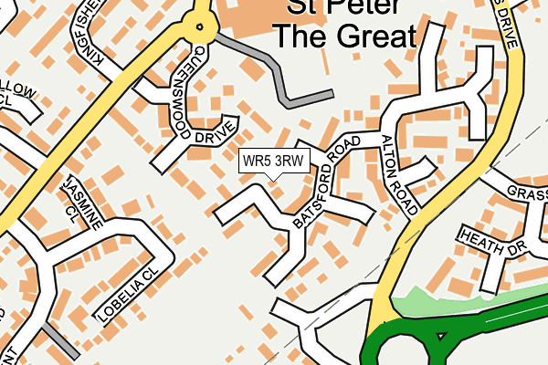 WR5 3RW map - OS OpenMap – Local (Ordnance Survey)