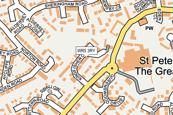 WR5 3RY map - OS OpenMap – Local (Ordnance Survey)