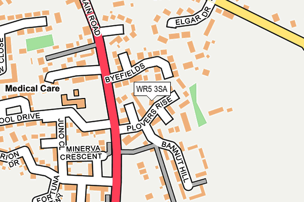 WR5 3SA map - OS OpenMap – Local (Ordnance Survey)