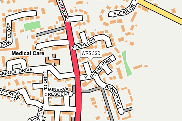 WR5 3SD map - OS OpenMap – Local (Ordnance Survey)