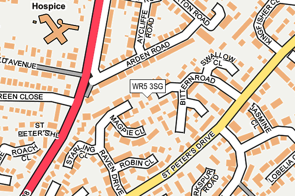WR5 3SG map - OS OpenMap – Local (Ordnance Survey)