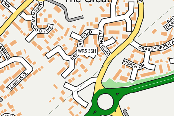 WR5 3SH map - OS OpenMap – Local (Ordnance Survey)