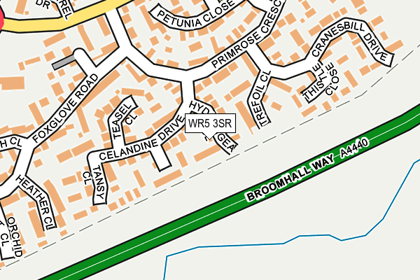 WR5 3SR map - OS OpenMap – Local (Ordnance Survey)