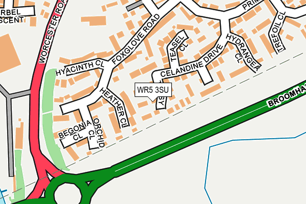 WR5 3SU map - OS OpenMap – Local (Ordnance Survey)
