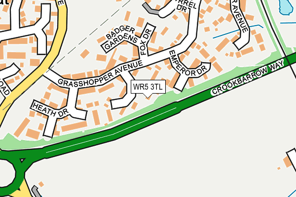WR5 3TL map - OS OpenMap – Local (Ordnance Survey)